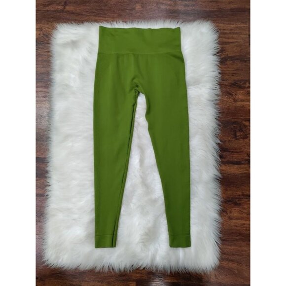 Set Active High Rise Full Length Yoga Legging Pants Green Women's Size Medium - Picture 3 of 4